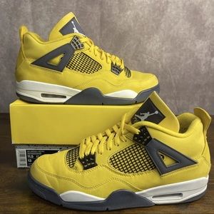 Jordan 4 Retro Mid Lightning Size 11.5 CT8527-700 Yellow Black Men’s Sneakers MJ